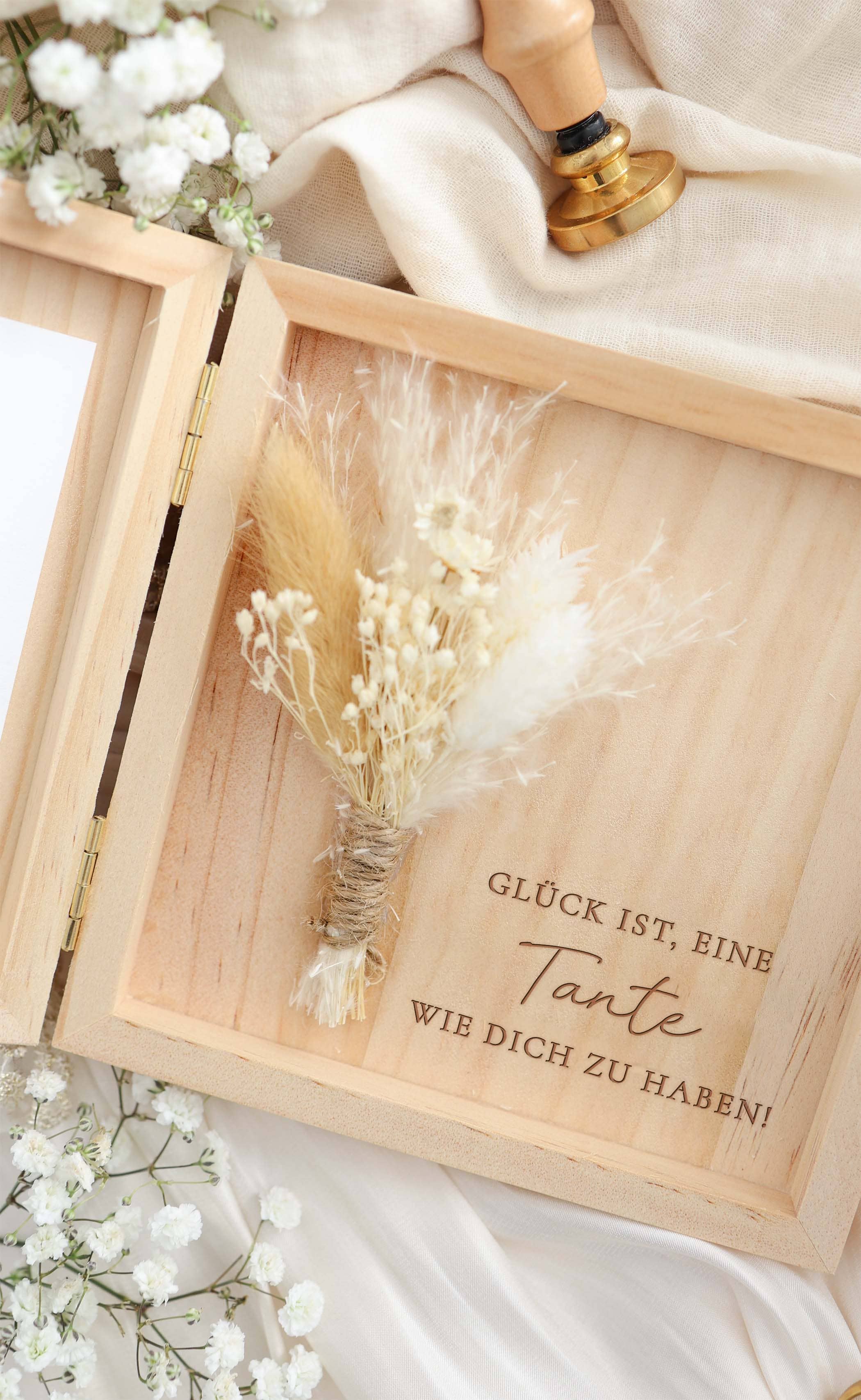 Tante Geschenk Holzbox