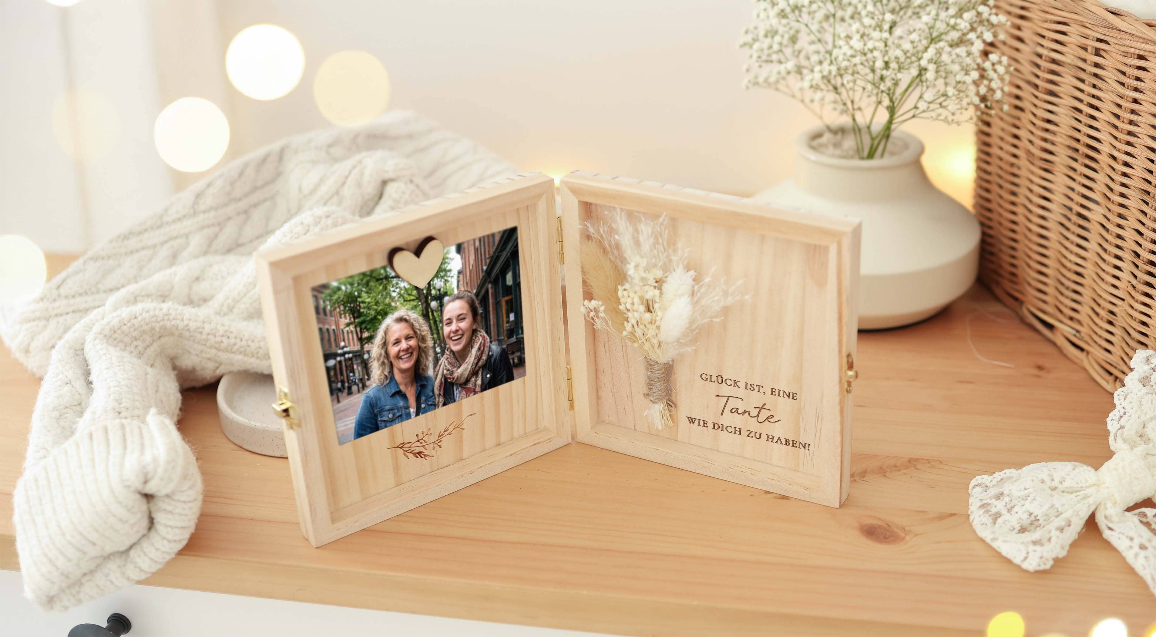Tante Geschenk Holzbox