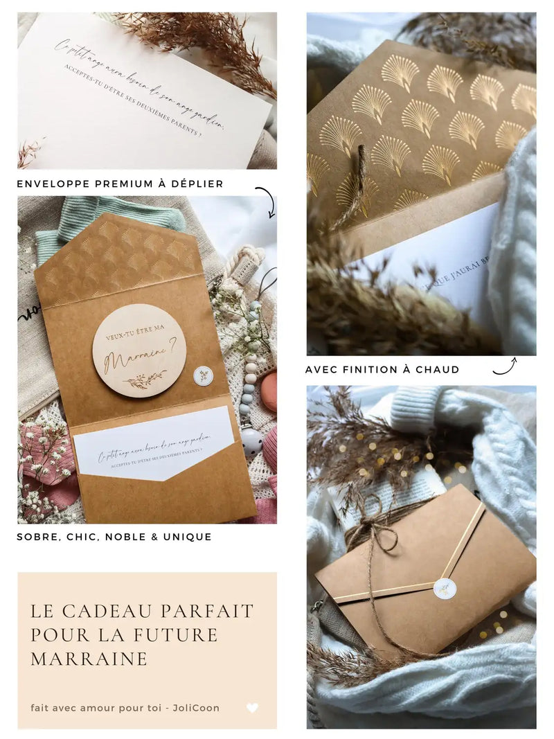 Annoncer la grossesse - Cartes en bois