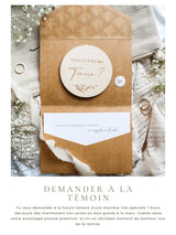 Veux-tu être ma témoin - cartes en bois