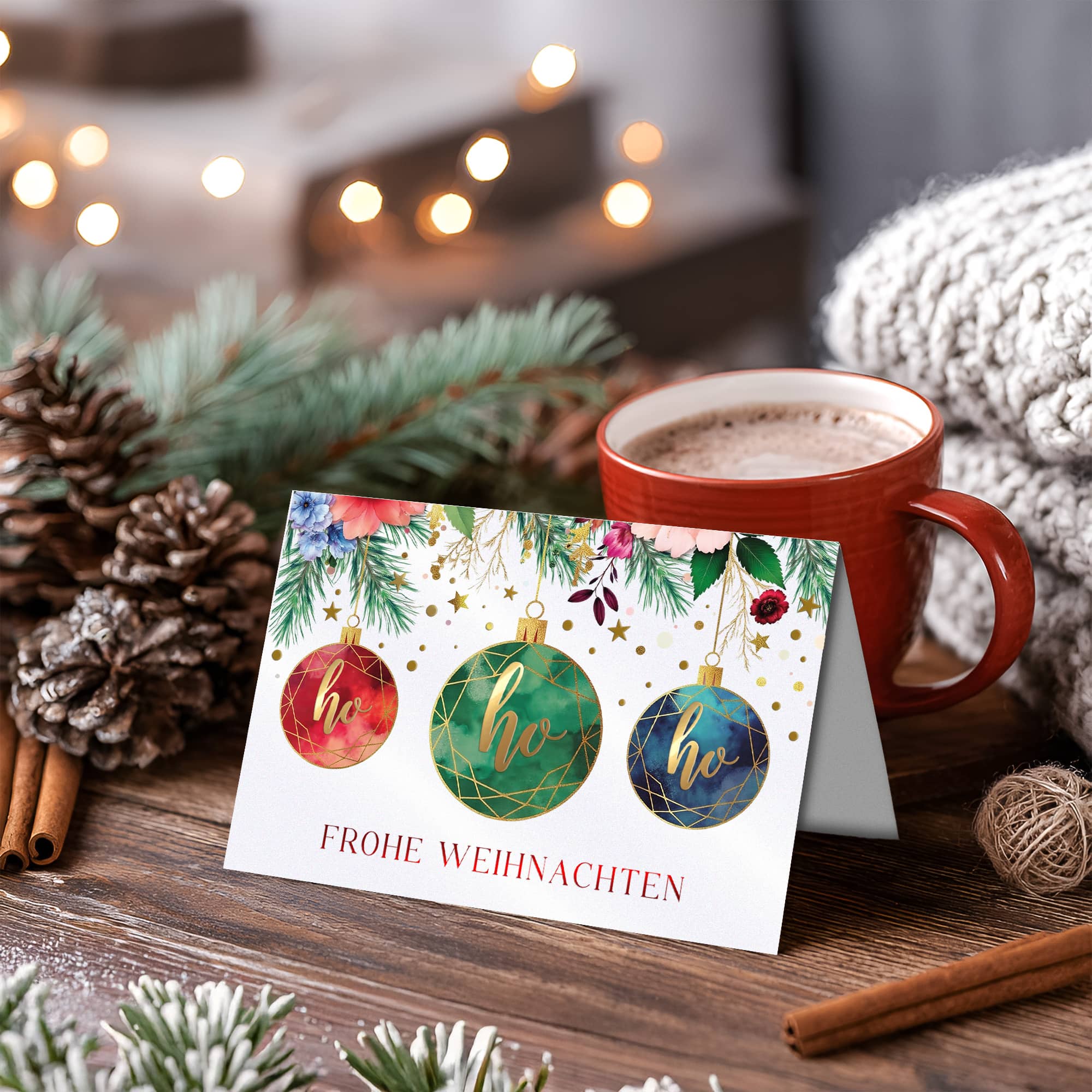 HoHoHo Weihnachtskarte ELEGANT
