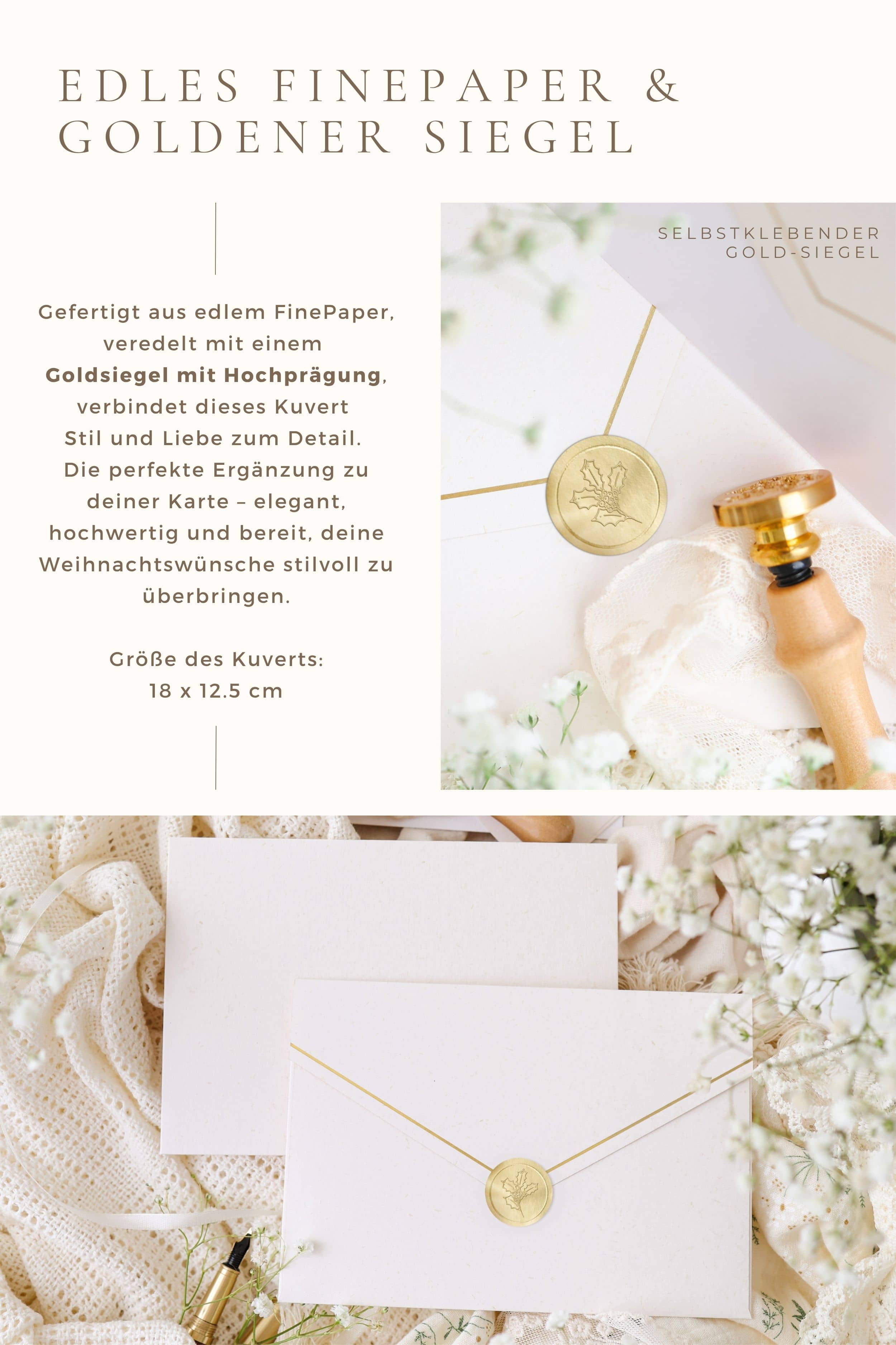 Weihnachtskarte ELEGANT Frohe Weihnachten grün