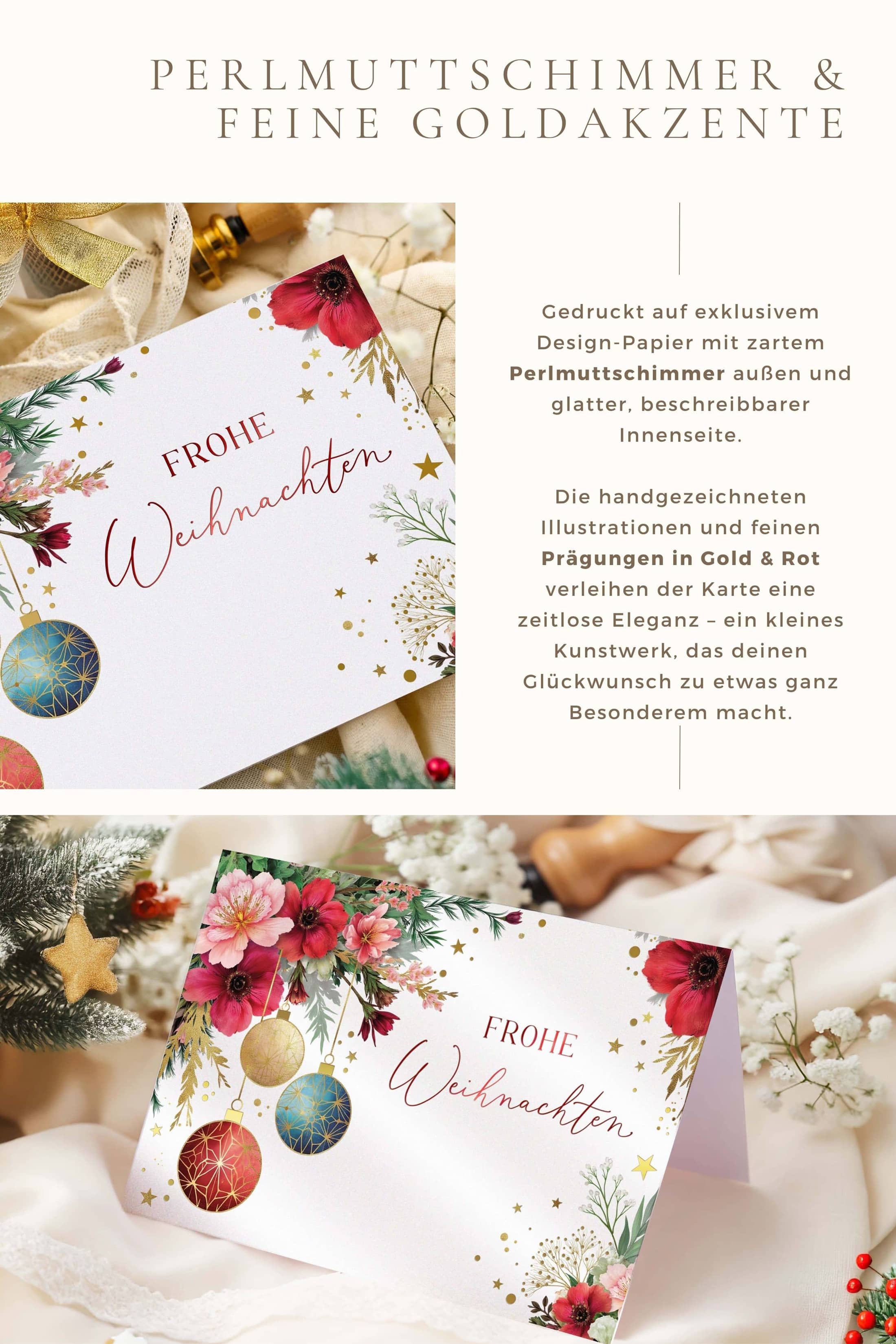 Weihnachtskarte ELEGANT Frohe Weihnachten