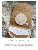 Will you be my bridesmaid - Engraved wooden card