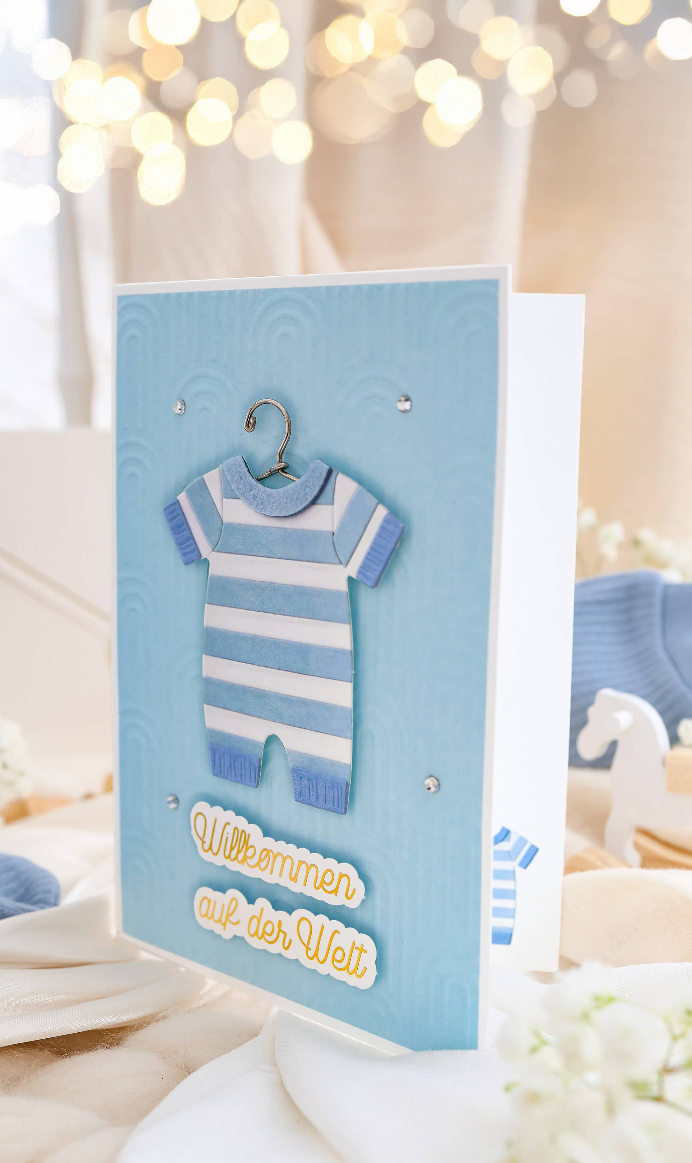 3D Karte zur Geburt Junge SIGNATURE