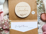 You're going to be a grandma - Engraved wooden card