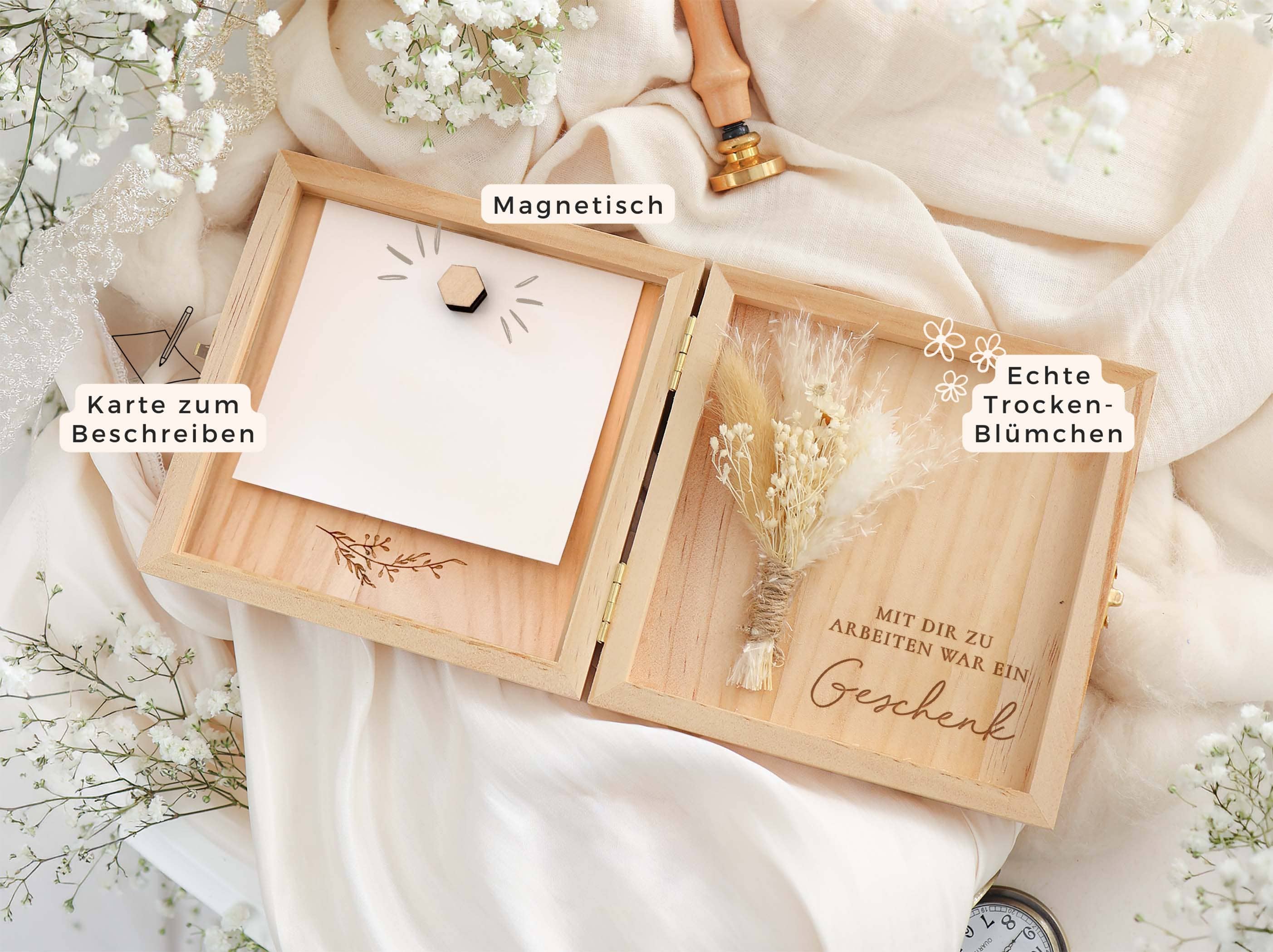 Abschiedsgeschenk Kollegen Holzbox