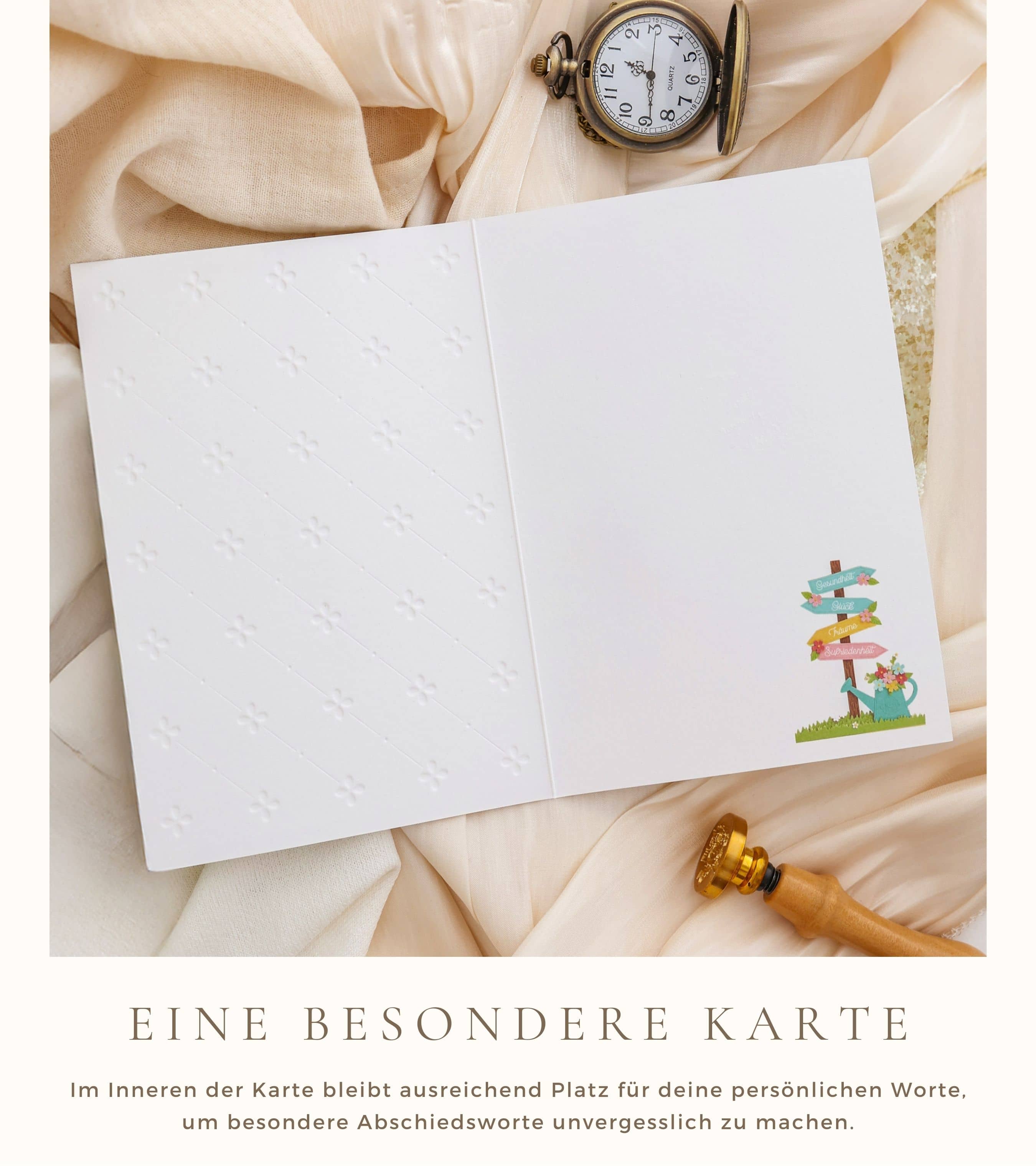 3D Abschiedskarte SIGNATURE Wegweiser