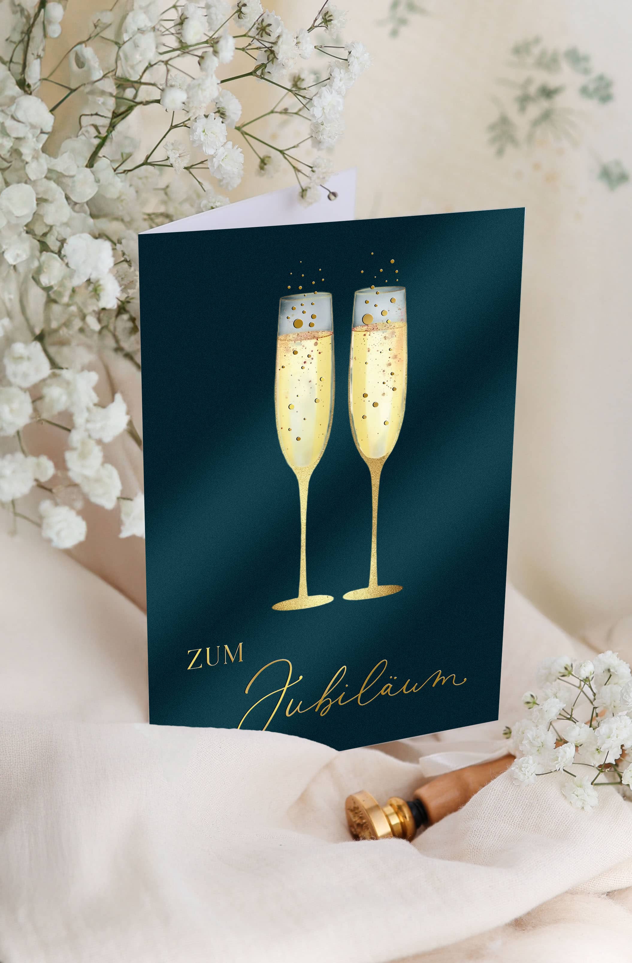 Zum Jubiläum Karte ELEGANT