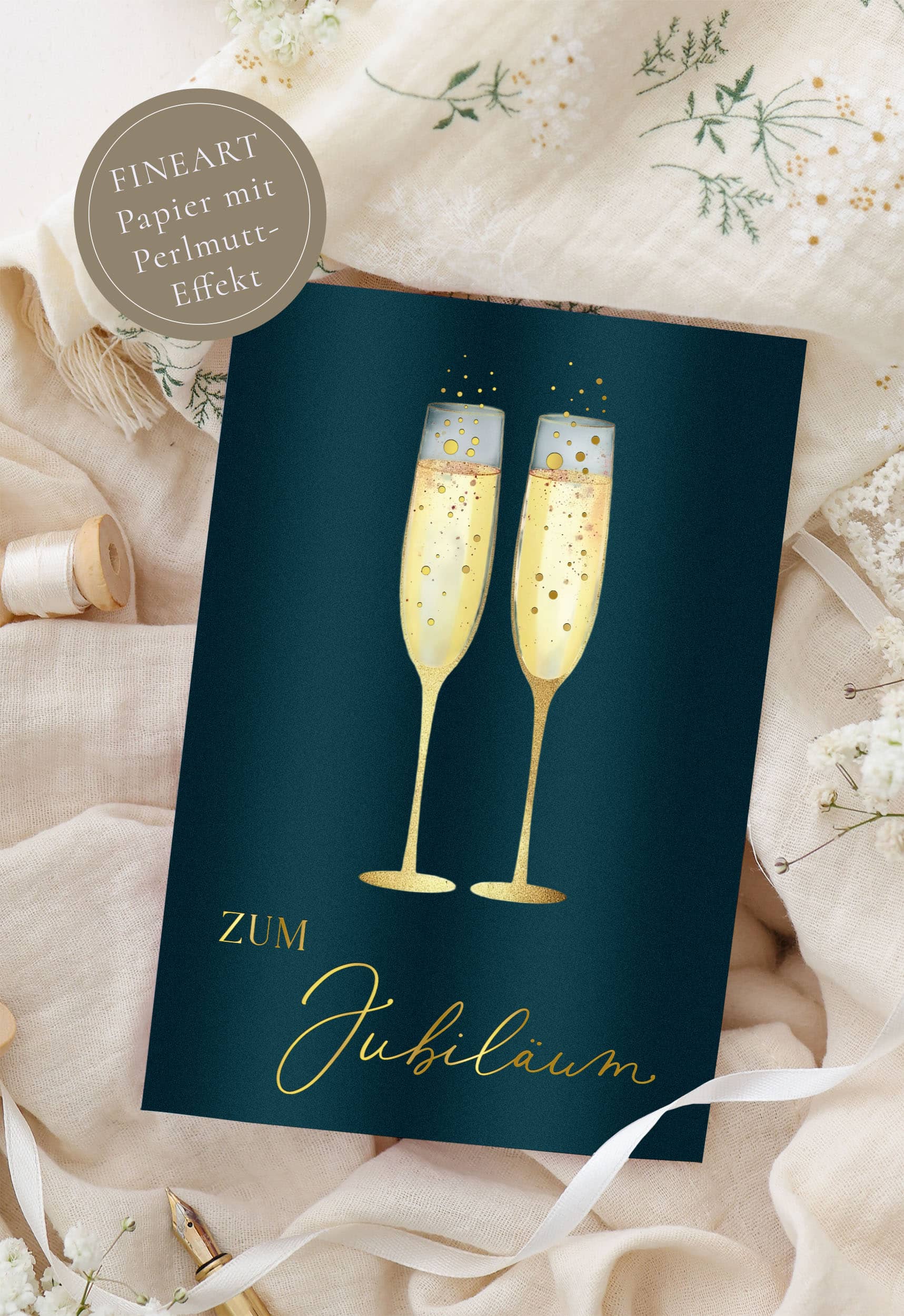 Zum Jubiläum Karte ELEGANT