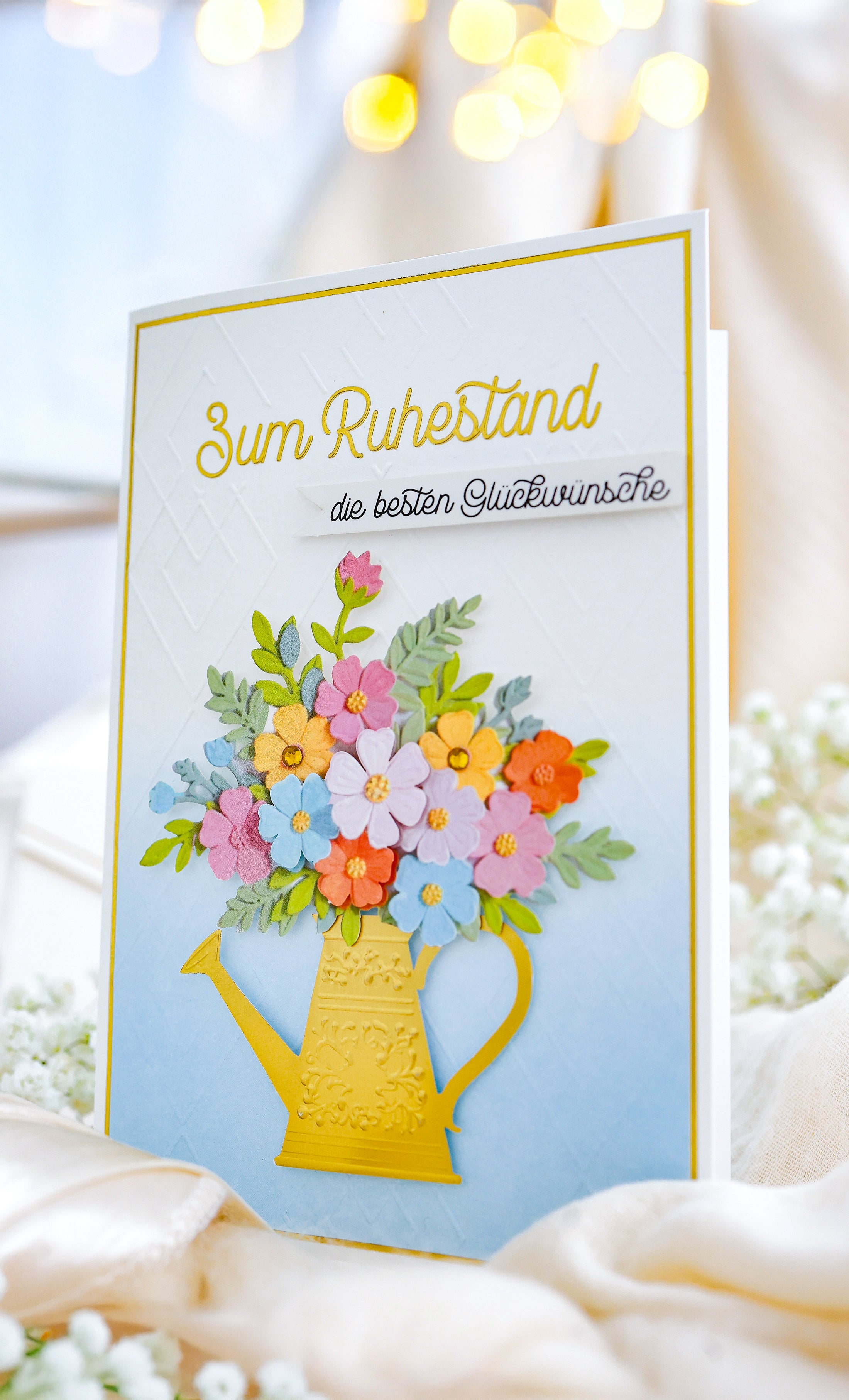 3D Ruhestandskarte SIGNATURE Gießkanne