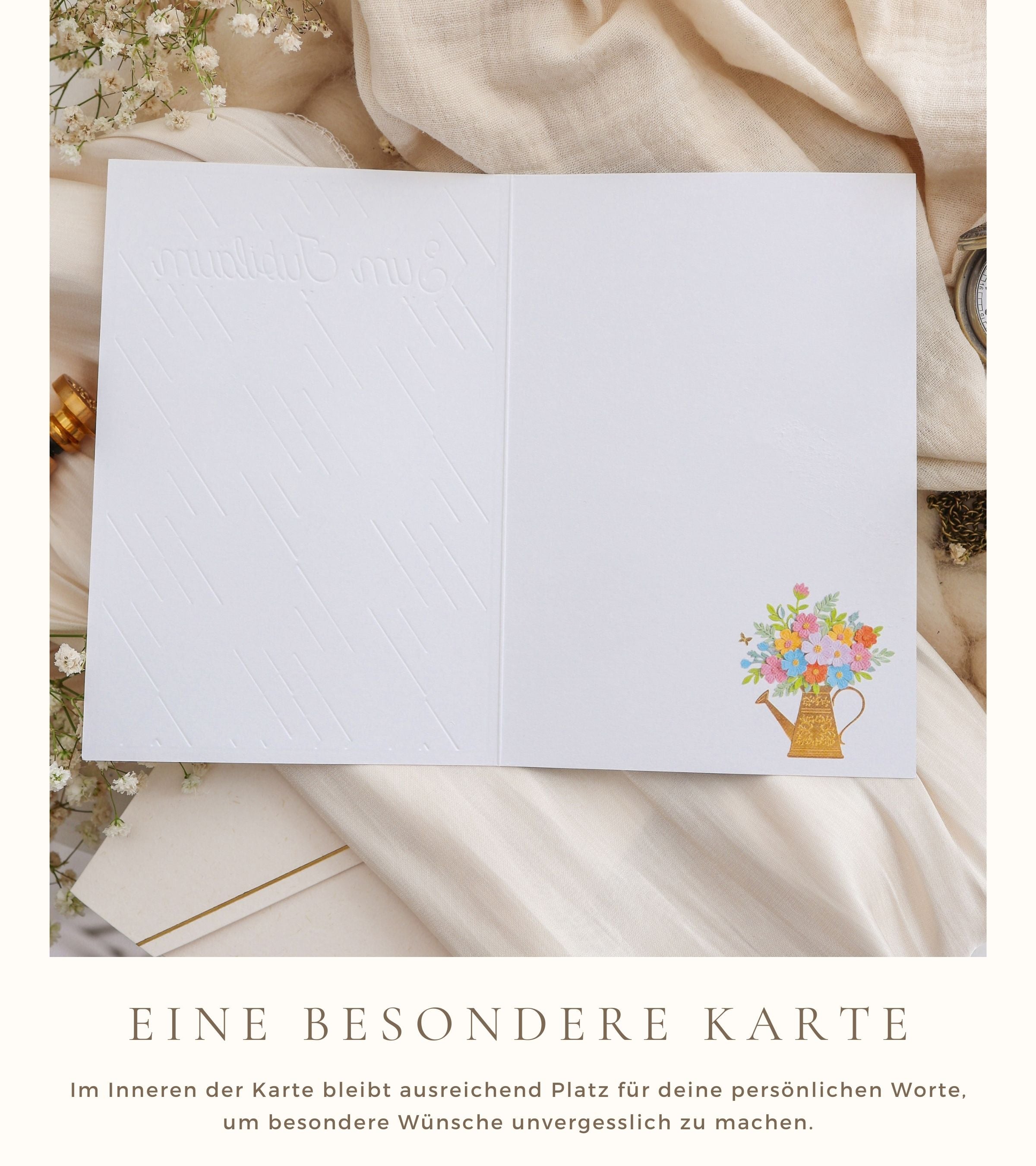 3D Ruhestandskarte SIGNATURE Gießkanne