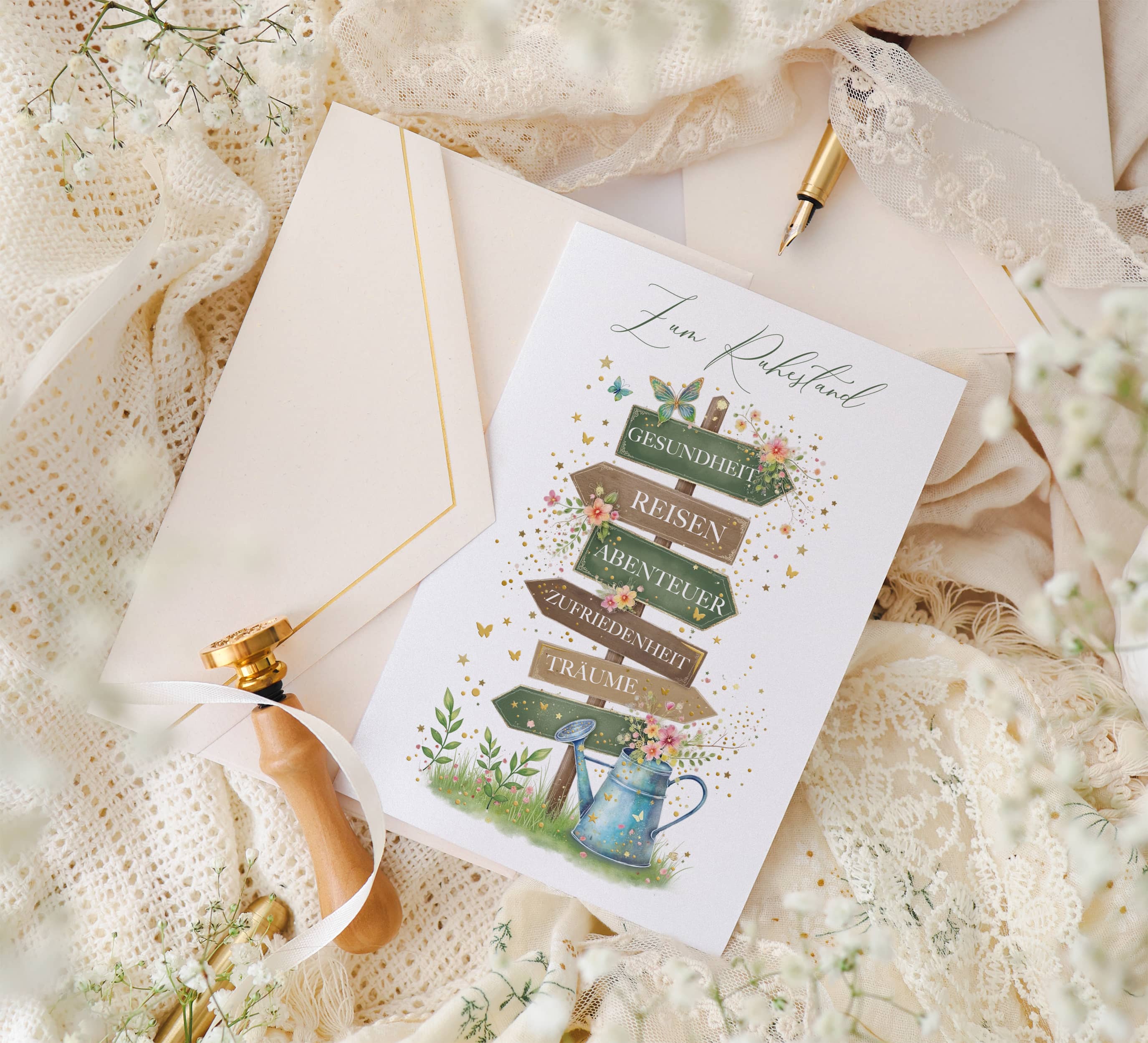 Zum Ruhestand Karte STARDUST Wegweiser