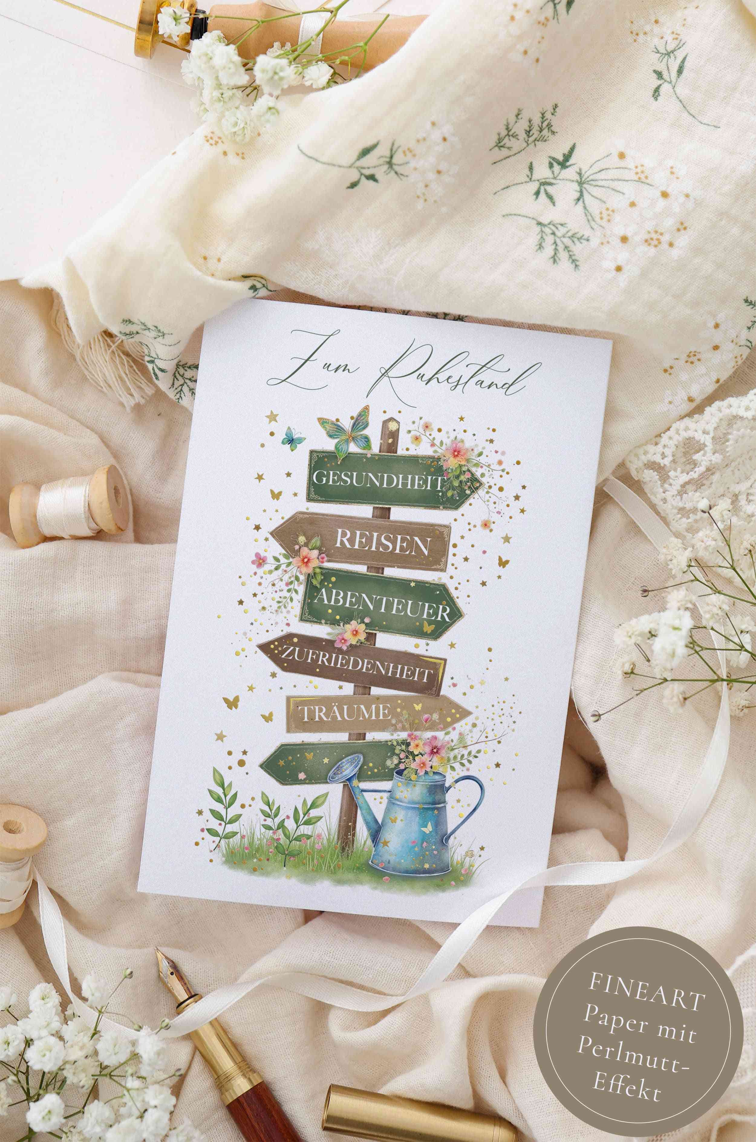 Zum Ruhestand Karte STARDUST Wegweiser