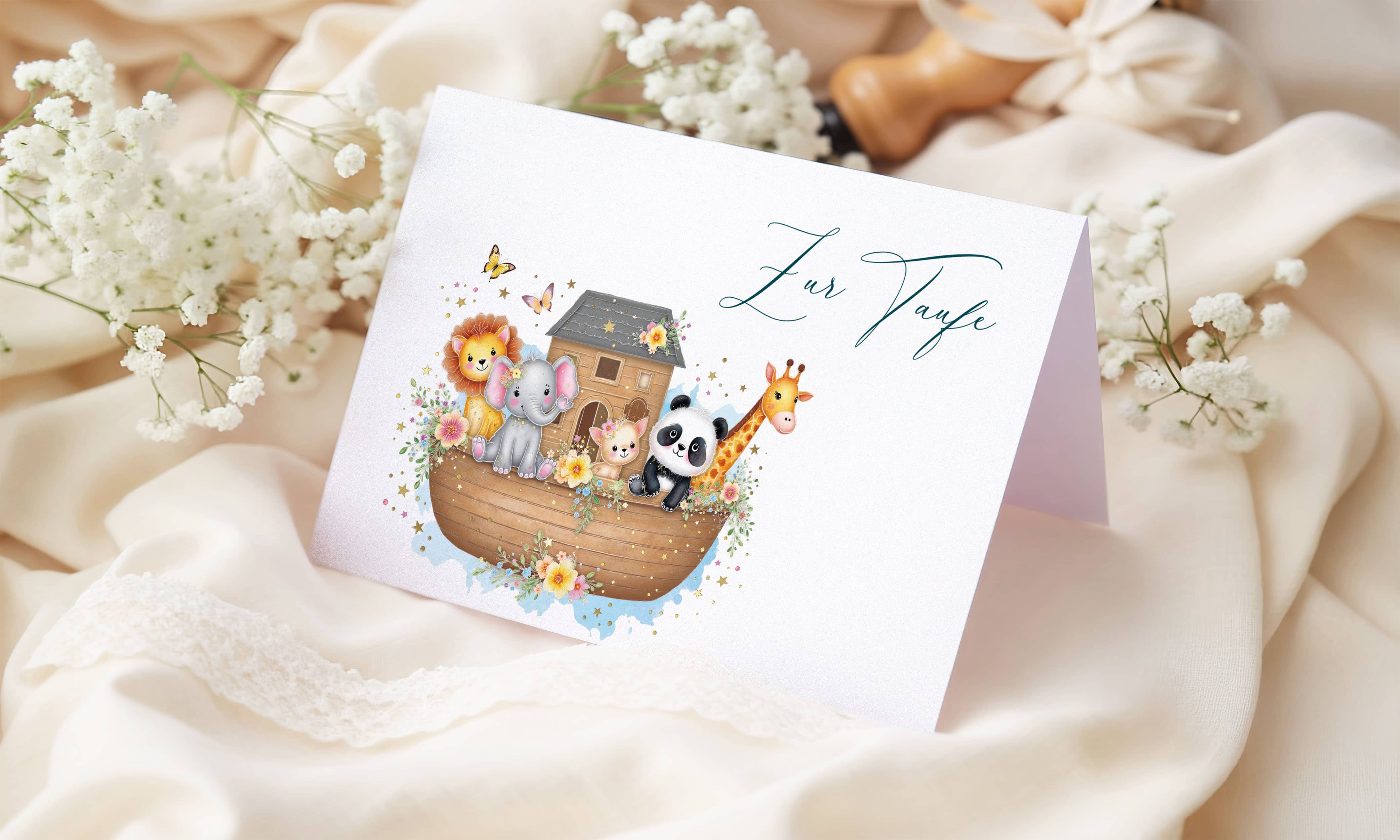 Zur Taufe Karte STARDUST