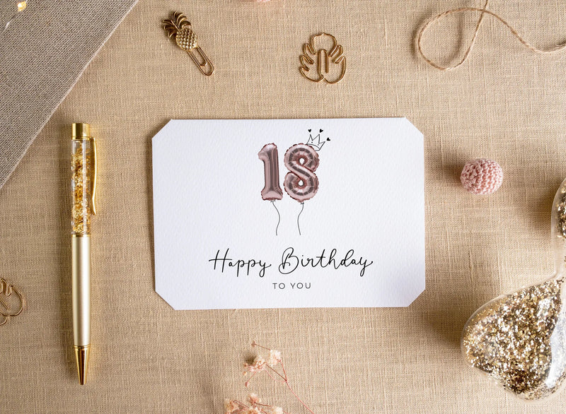 18 Geburtstagskarte mit rotem Kuvert und Wachssiegel - JoliCoon