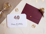 40 Carte anniversaire pliable rouge
