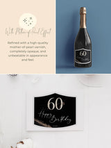 60 Birthday Wine bottle label