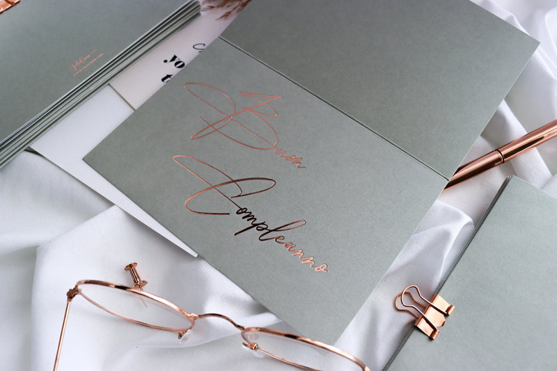 Biglietto auguri compleanno Carta GREY