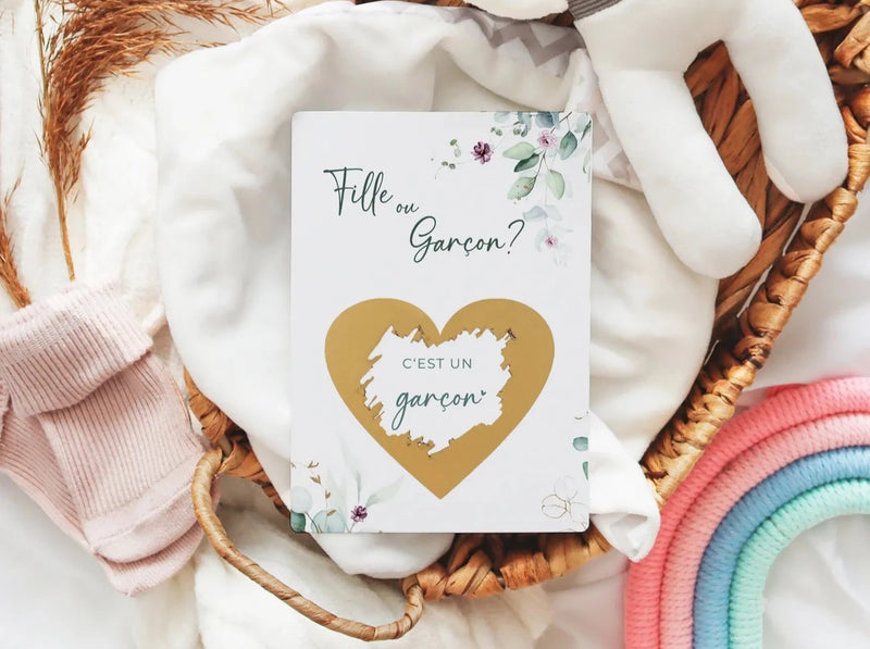 C'est un garçon Carte à gratter Eucalyptus