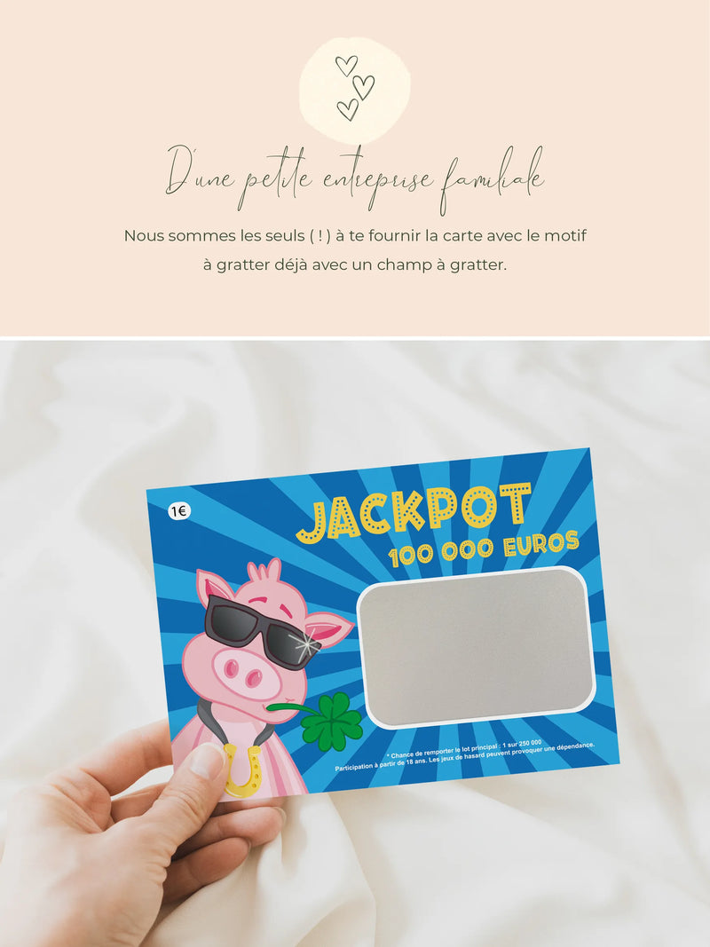Annonce grossesse carte à gratter Jackpot