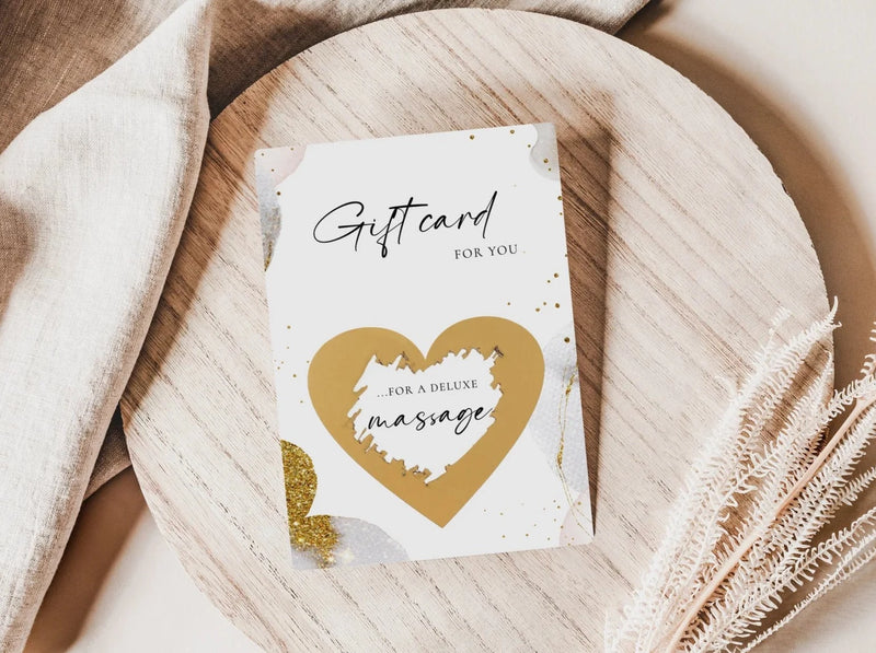Gift card Massage Scratch Card Golden Glamour