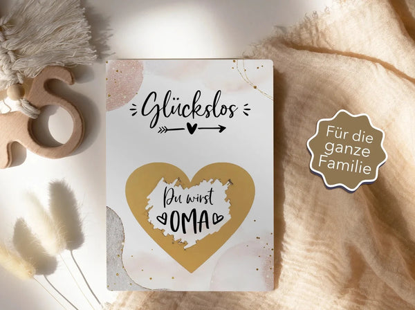 Schwangerschaft verkünden für die ganze Familie Rubbellose Golden Glamour - JoliCoon