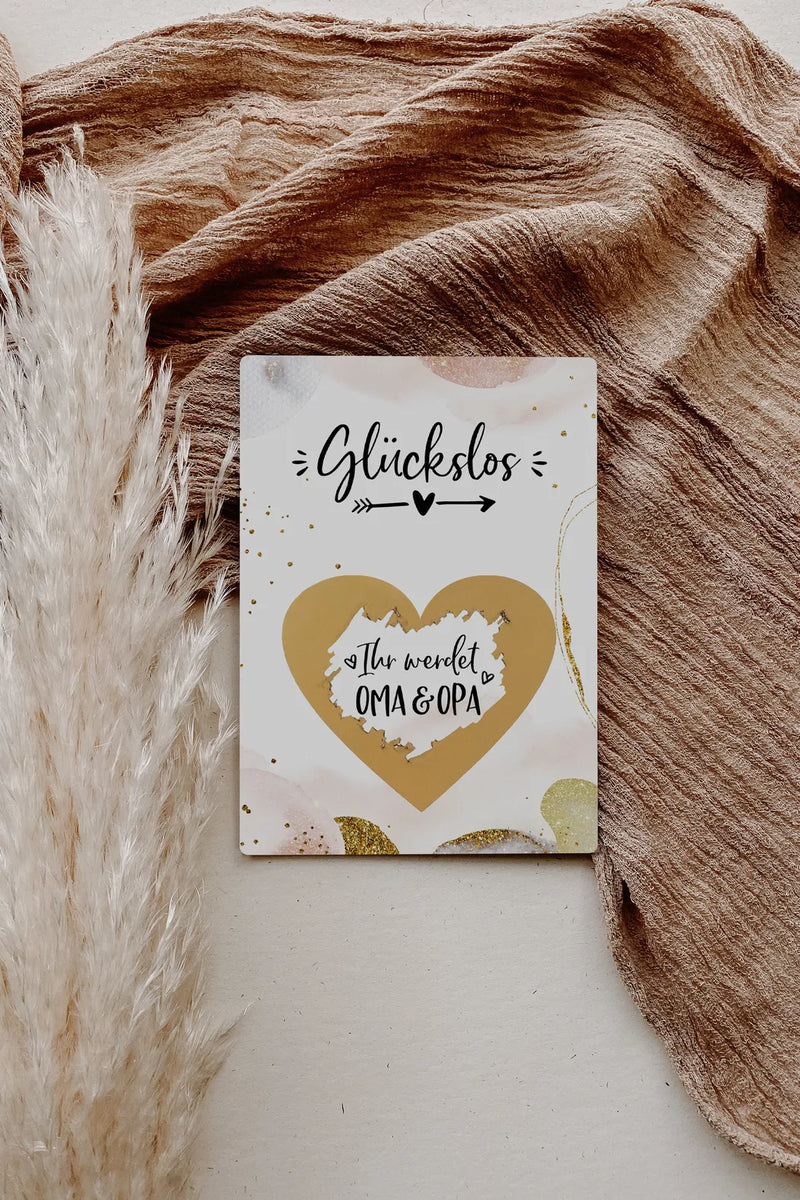 Ihr werdet Oma und Opa Rubbelkarte Golden Glamour - JoliCoon