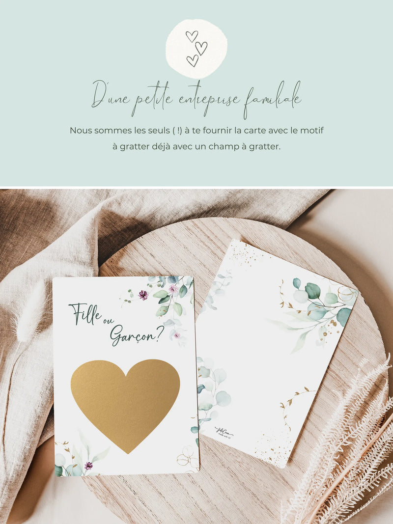 C'est un garçon Carte à gratter Eucalyptus