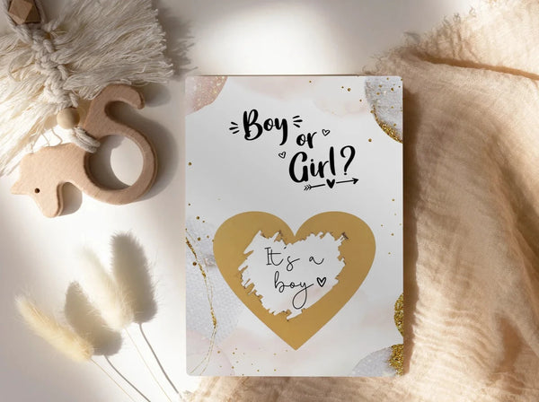 It's a boy - Gender reveal scratch cards