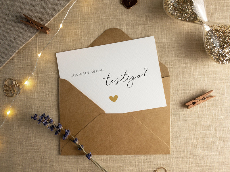 Testigo tarjeta postal