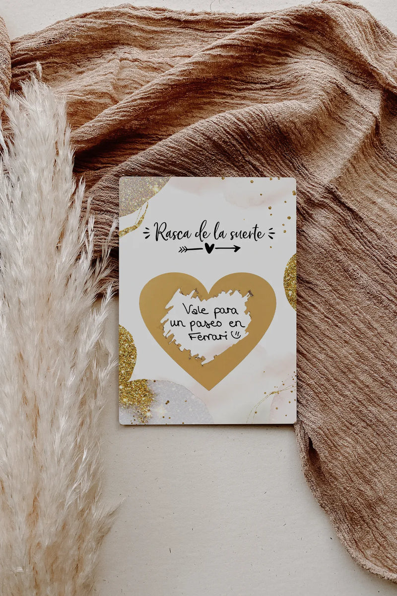 Tarjeta para rascar para escribir - Golden Glamour
