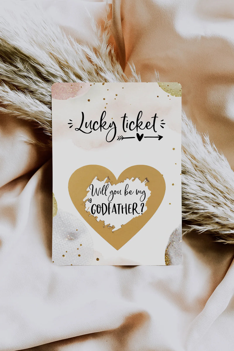 Will you be my godfather scratch card Golden Glamour
