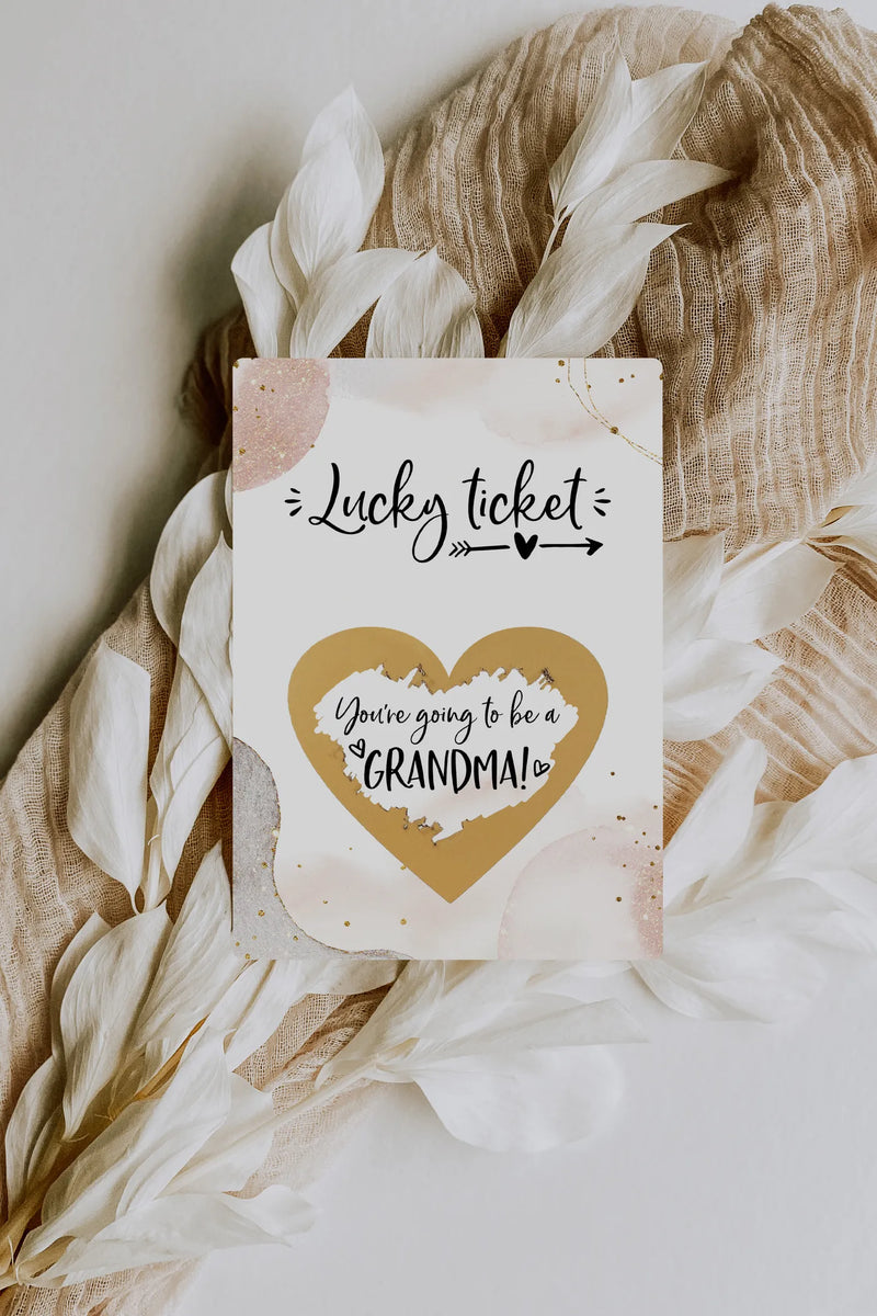 You're going to be a grandma scratch card Golden Glamour