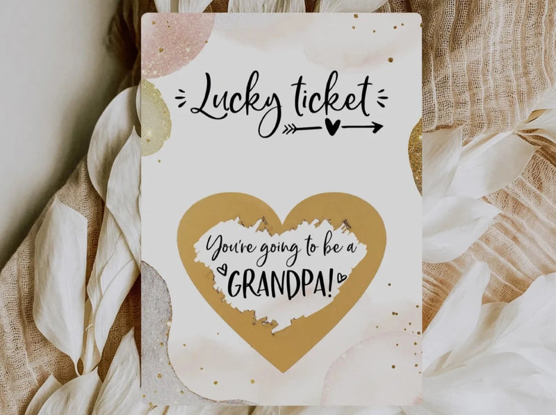 You're going to be a grandpa scratch card Golden Glamour