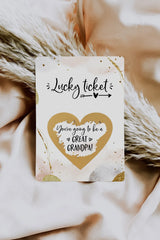 Pregnancy announcement scratch card Golden Glamour - JoliCoon